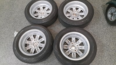 Lot 388 - MGB  SET OF 4 MINATOR 15" 5.5J ET20 WHEELS AND TYRES