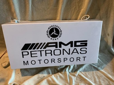 Lot 33 - A.M.G PETRONAS MOTOR SPORT LIGHT UP SIGN  31" X 16"