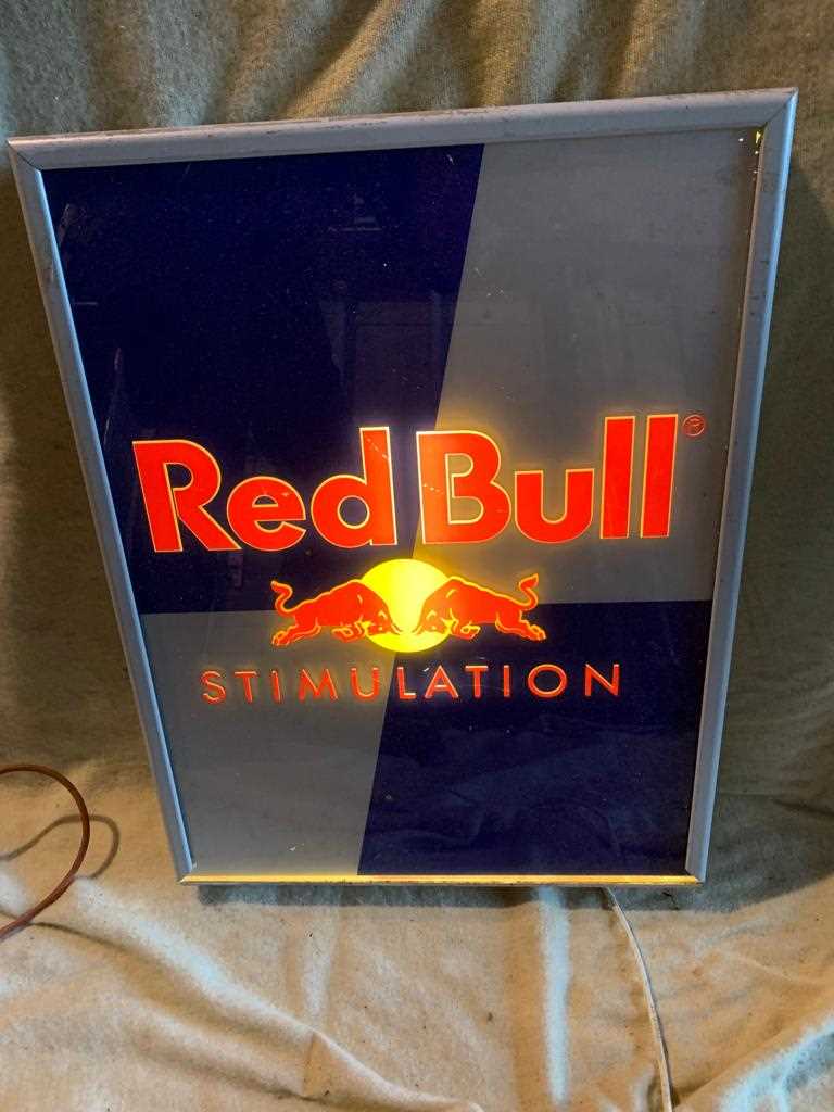 Lot 41 - RED BULL LIGHT-UP SIGN 22" x 17"