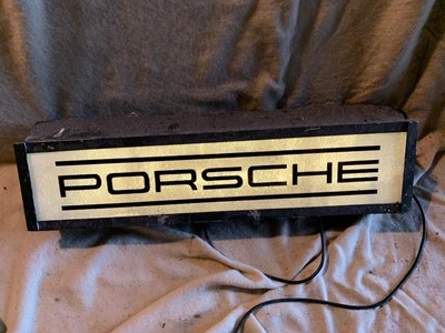 Lot 45 - PORSCHE LIGHT-UP SIGN 27" x 7"