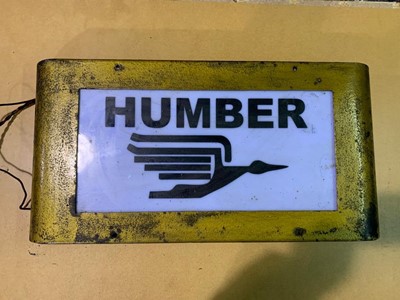 Lot 81 - HUMBER LIGHT UP SIGN 24" x 12"