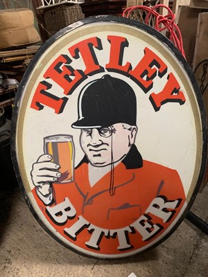 Lot 161 - LARGE TETLEY BITTER LIGHT UP SIGN 49" x 38"