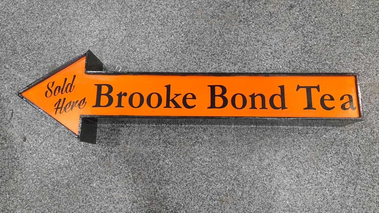 Lot 69 - BROOKE BOND TEA ARROW SIGN
