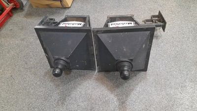 Lot 158 - PAIR OF MOBILOIL WALL MOUNTED LIGHTS