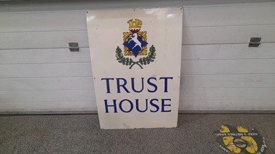 Lot 164 - TRUST HOUSE ENAMEL SIGN  36" X 24"
