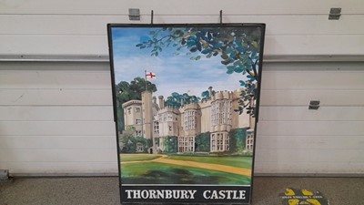 Lot 204 - THORNBURY PUB SIGN DOUBLE SIDED  PAINTED