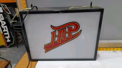 Lot 132 - J.A.P  LIGHT UP SIGN 17"X13"