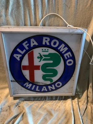 Lot 33 - ALFA ROMEO LIGHT-UP SIGN 25" X 25"