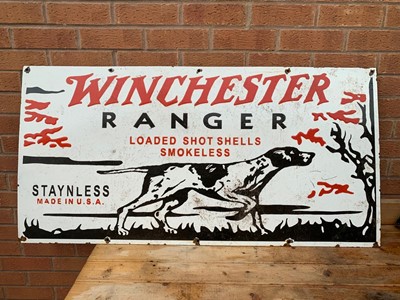 Lot 85 - LARGE WINCHESTER RANGER ENAMEL SIGN  48" X 24"