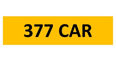 Lot 164 - REGISTRATION ON RETENTION - 377 CAR