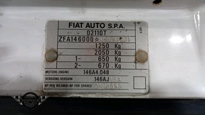 Lot 488 - 1988 FIAT UNO SELECTA CVT