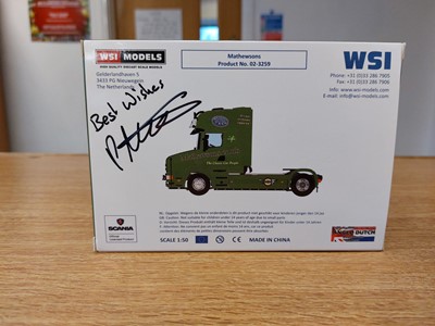 Lot 184 - SIGNED MATHEWSONS SCANIA T4 4x2 TRACTOR UNIT - ONLY 500 PRODUCED. (ALL PROCEEDS TO CHARITY)