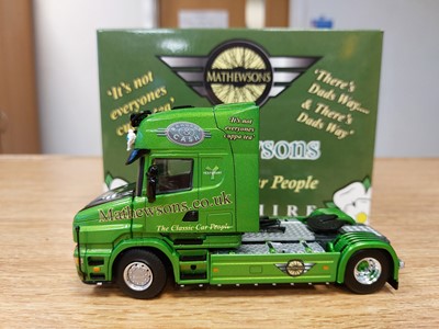 Lot 184 - SIGNED MATHEWSONS SCANIA T4 4x2 TRACTOR UNIT - ONLY 500 PRODUCED. (ALL PROCEEDS TO CHARITY)