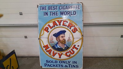 Lot 86 - PLAYERS NAVY CUT SIGN 60" X 40"