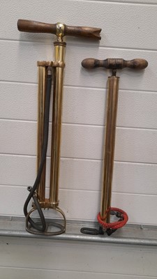 Lot 484 - 2 X BRASS TYRE PUMPS