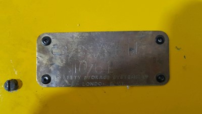 Lot 38 - NATIONAL BENZOLE 3 PUMP OIL TANK ( RESTORED  PAINTED YELLOW )