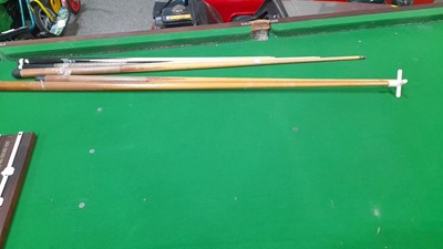 Lot 110 - WOODEN 7FT X 3FT SLATE BED SNOOKER TABLE (  ALL PROCEEDS TO CHARITY )