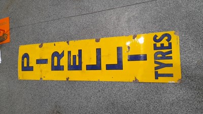 Lot 452 - PIRELLI TYRES ORIGINAL SIGN   84" X 20"