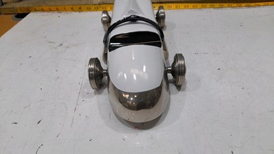 Lot 89 - LARGE ALUMINIUM MODEL CAR ( LANDSPEED RECORD REPLICA ) 16" X 4" X 5"
