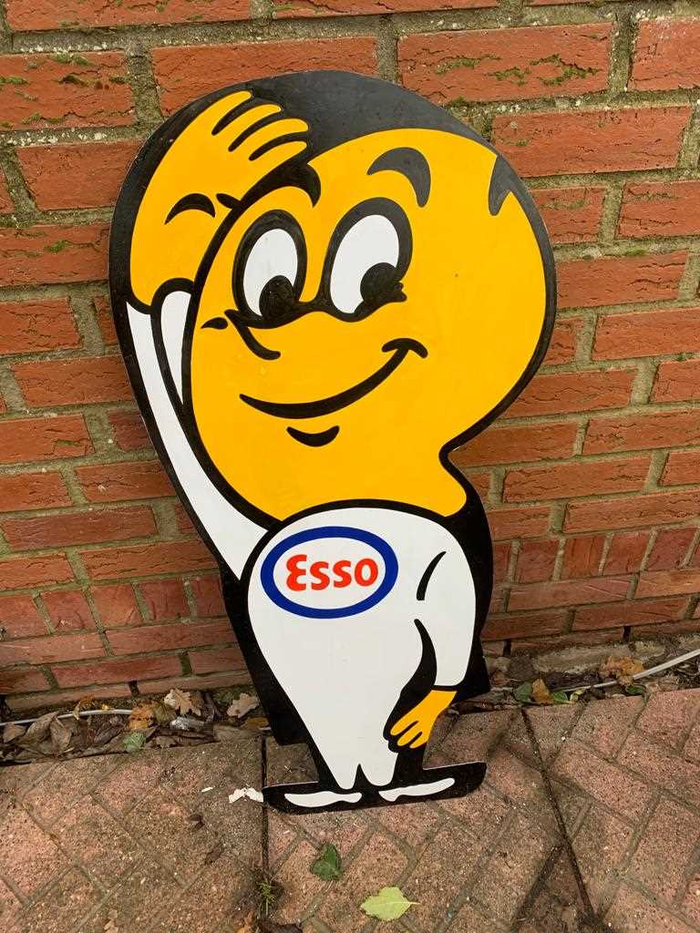 Lot 6 - ESSO MAN LARGE METAL SIGN  40" x 19"
