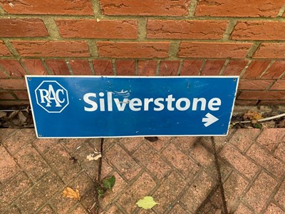 Lot 29 - RAC SILVERSTONE  SIGN  30" x 10"
