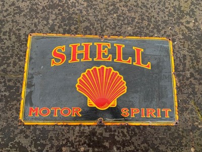 Lot 102 - SHELL MOTOR SPIRIT ENAMEL SIGN  20" X 12"