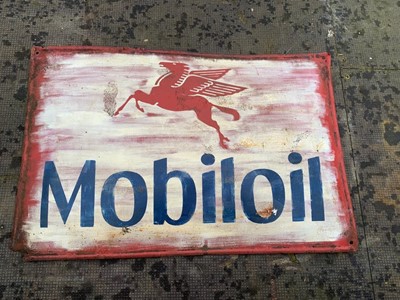 Lot 178 - MOBIL OIL ENAMEL SIGN  23" x 16"
