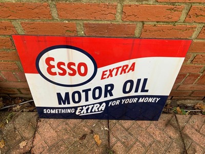 Lot 294 - ESSO EXTRA MOTOR OIL PLASTIC SIGN  30" X 22"