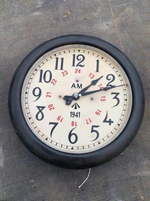 Lot 360 - 1941 WW2 WALL CLOCK 12"