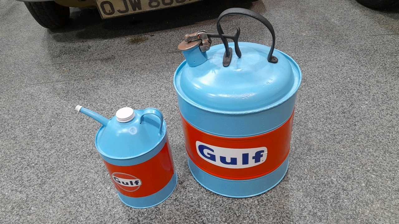Lot 412 - 2X GULF OIL TINS