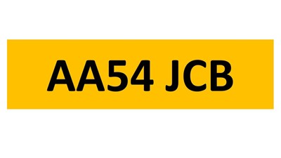 Lot 576 - REGISTRATION ON RETENTION - AA54 JCB - ALL PROCEEDS TO CHARITY