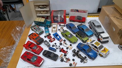 Lot 607 - BOX OF MODEL CARS/MAINLY POLSTIL