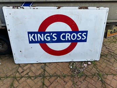 Lot 7 - LARGE ENAMEL KINGS CROSS SIGN  60" x 36"