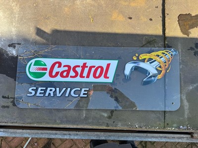 Lot 70 - CASTROL SERVICE PLASTIC/ PERSPEX SIGN  36" X 14"