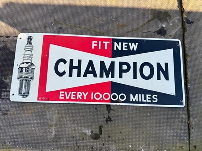 Lot 105 - FIT NEW CHAMPION PLUGS SIGN   23" X 9.5"