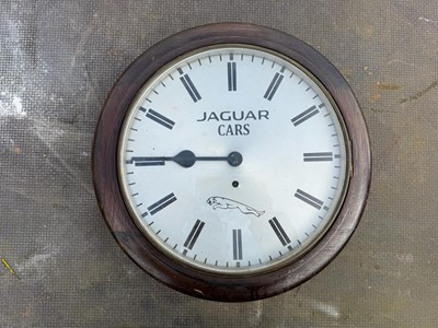 Lot 124 - JAGUAR CARS CLOCK  12" DIA