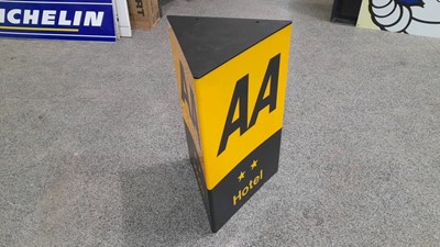 Lot 206 - AA HOTEL WALL MOUNTED PLASTIC SIGN 25" X 14"