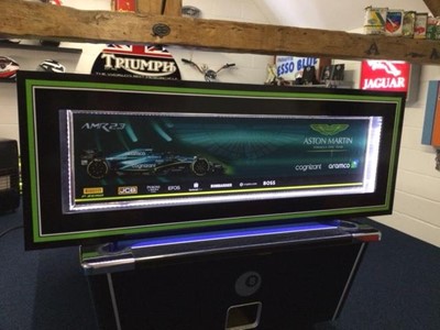 Lot 274 - LARGE ILLUMINATED F1 ASTON MARTIN RACING SIGN