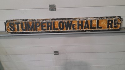 Lot 24 - CAST IRON SHEFFIELD STREET SIGN, STUMPERLOWE HALL ROAD 51" X 6"
