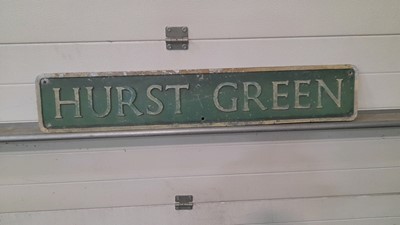 Lot 30 - CAST ALUMINIUM STREET SIGN  HURST GREEN  39" X 7"