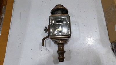 Lot 51 - OLD STYLE BRASS FIAT CAR LAMP