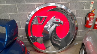 Lot 2 - LARGE VAUXHALL DEALER LIGHT UP SIGN  55" X 8"
