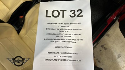 Lot 32 - 1987 NISSAN SUNNY ZX 16V