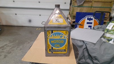 Lot 3 - 5 GALLON GRAMAGES MOTOR OIL CONICAL CAN