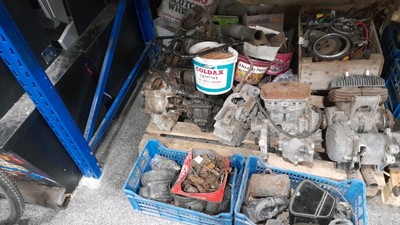 Lot 107 - PALLET OF ASSORTED MOTOR CYCLE SPARE PARTS