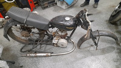 Lot 111 - FRANCIS BARNETT PROJECT & ASSORTED PALLET OF MOTOR CYCLE PARTS
