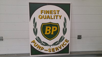 Lot 56 - WOODEN HAND PAINTED BP PUMP SERVICE   31" X 24"