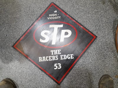 Lot 516 - STP THE RACERS EDGE SIGN 22" X 23"