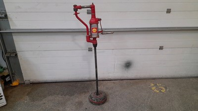 Lot 280 - SHELL BARREL PUMP ON STAND