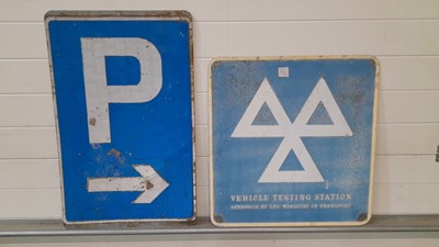 Lot 32 - MOT TEST STATION + PARKING SIGNS